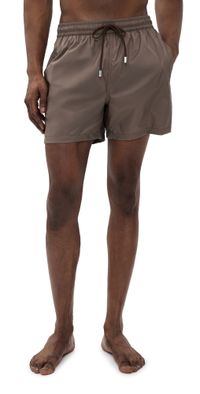 Fedeli Madeira Swim Trunks 5 Brown Solid XL