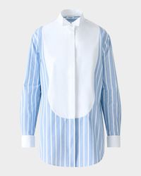Plastron Striped Cotton Fil-A-Fil Shirt