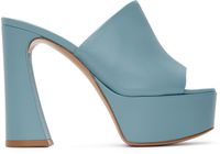 Gianvito Rossi Blue Holly Mule Sandals