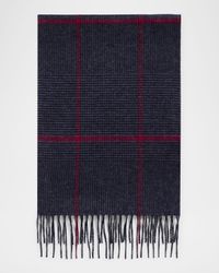 Men's Silk-Cashmere Check Scarf