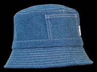 Samsoe Samsoe - Bob en jean avec surpiqûres - Taille Unique - Bleu