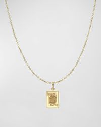 14K Gold Queen of Hearts Pendant Necklace