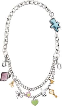 Marc Jacobs Silver 'The Sticker Chain' Shoulder Strap