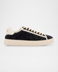La Greca Embroidered Low-Top Sneakers