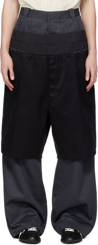 Maison Margiela Gray & Black Layered Trousers
