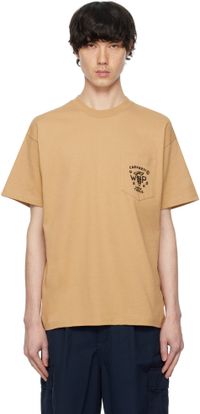 Carhartt Work In Progress Tan Fragments Pocket T-shirt