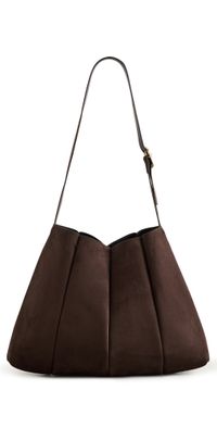 Themoire Helena Faux Suede Bag Ebony One Size