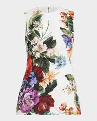 Bouquet Floral Creton Sleeveless Top