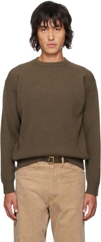 AURALEE Brown Super Fine Wool Sweater