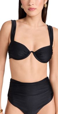 SIMKHAI Anniston Bikini Top Black S