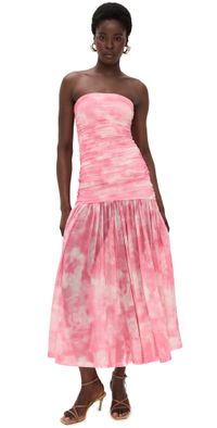 BARDOT Solana Printed Mesh Dress Pink Floral 4