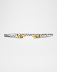 Petite Helena Bracelet with Diamonds and 18K Gold in Silver, 3mm