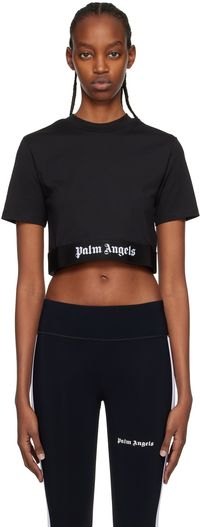 Palm Angels T-shirt écourté noir