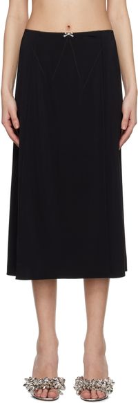 Rabanne Black Bow Midi Skirt