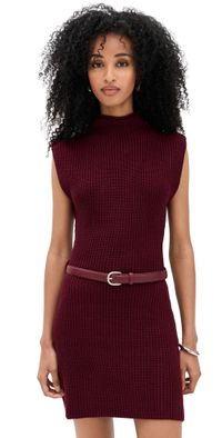 En Saison Nathalia Mini Sweater Dress Burgundy M
