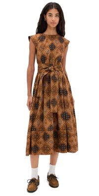 THE GREAT. The Tulsa Dress Geo Bandana Print 2