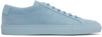 Common Projects Blue Achilles Tonal Suede Sneakers