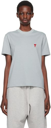 AMI Paris T-shirt bleu à logo Ami de cœur