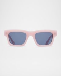 Rectangle Logo-Print Sunglasses