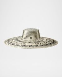 Gina Bicolor Straw Floppy Hat