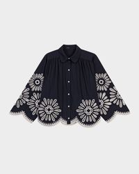 Cuba Flower Embroidered Shirt