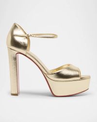 130mm Sandaloo Metallic Platform Sandals