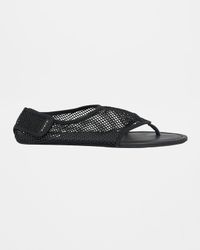 Mesh Thong Sandals