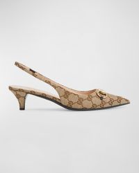 Erin GG Canvas Bit Slingback Pumps