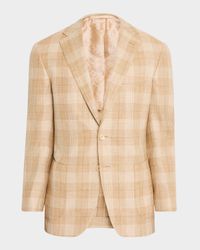 Men's Plaid Single-Breasted Sport Coat