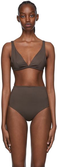 ASCENO Brown Cannes Bikini Top