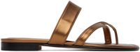Manolo Blahnik Bronze Susa Sandals