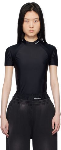 alexanderwang.t Black Logo Detailed Rash Guard