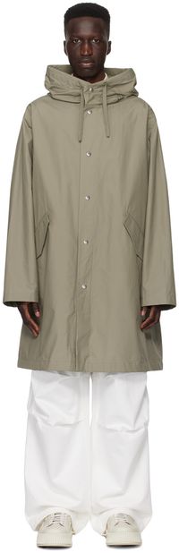 Jil Sander Green Printed Coat