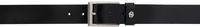 BOSS Black Leather Double B Monogram Keeper Belt