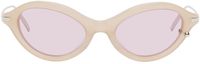 Justine Clenquet SSENSE Exclusive Beige Neve Sunglasses