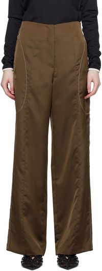 Kijun Brown Bow Trousers