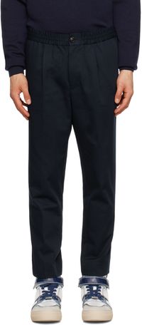 AMI Paris Navy Elasticized Trousers