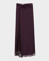 Bella Lace-Trim Midi Skirt