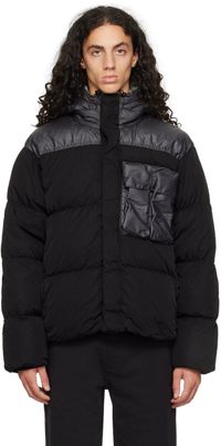 C.P. Company Blouson noir en Eco-Chrome-R rembourré en duvet