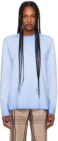 MSGM Blue Faded Long Sleeve T-Shirt