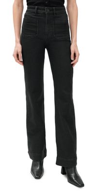 Faherty Stretch Terry Patch Pocket Pants Onyx Black 31
