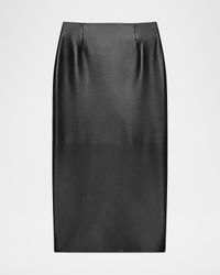 Leather Midi Pencil Skirt