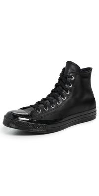 Converse Chuck 70 Leather Sneakers Black/Black/White 14