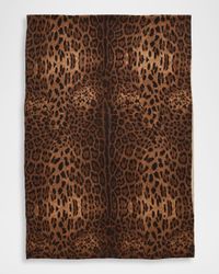 Leopard-Print Cashmere Wrap