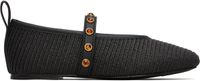rag & bone Black Spire Straw Mary Jane Ballerina Flats