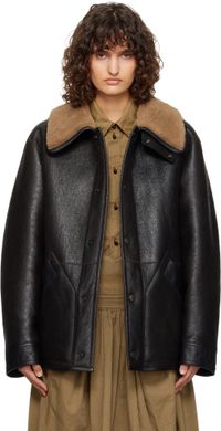 LEMAIRE Brown Shearling Coat