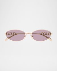 GG1802S Oval Metal Sunglasses