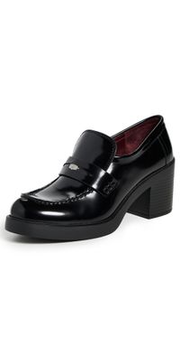Tory Burch Classic Heeled Lug Loafers Perfect Black 7
