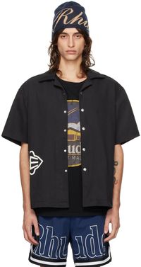 Rhude Black Cross Logo Shirt