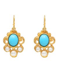 Turquoise Fishhook Earrings
